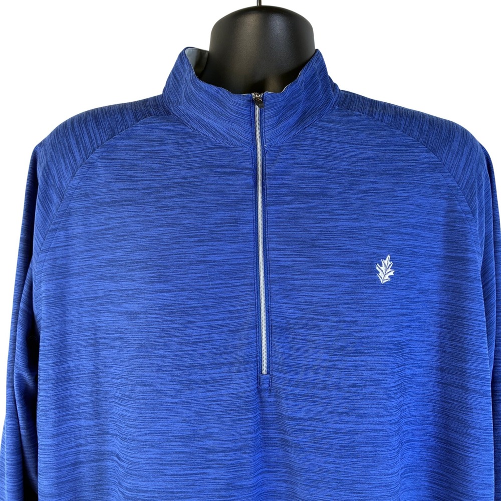 Donald Ross Sport Men's‎ Sz Large Blue Space Dye Quarter Zip Golf Pullover Shirt